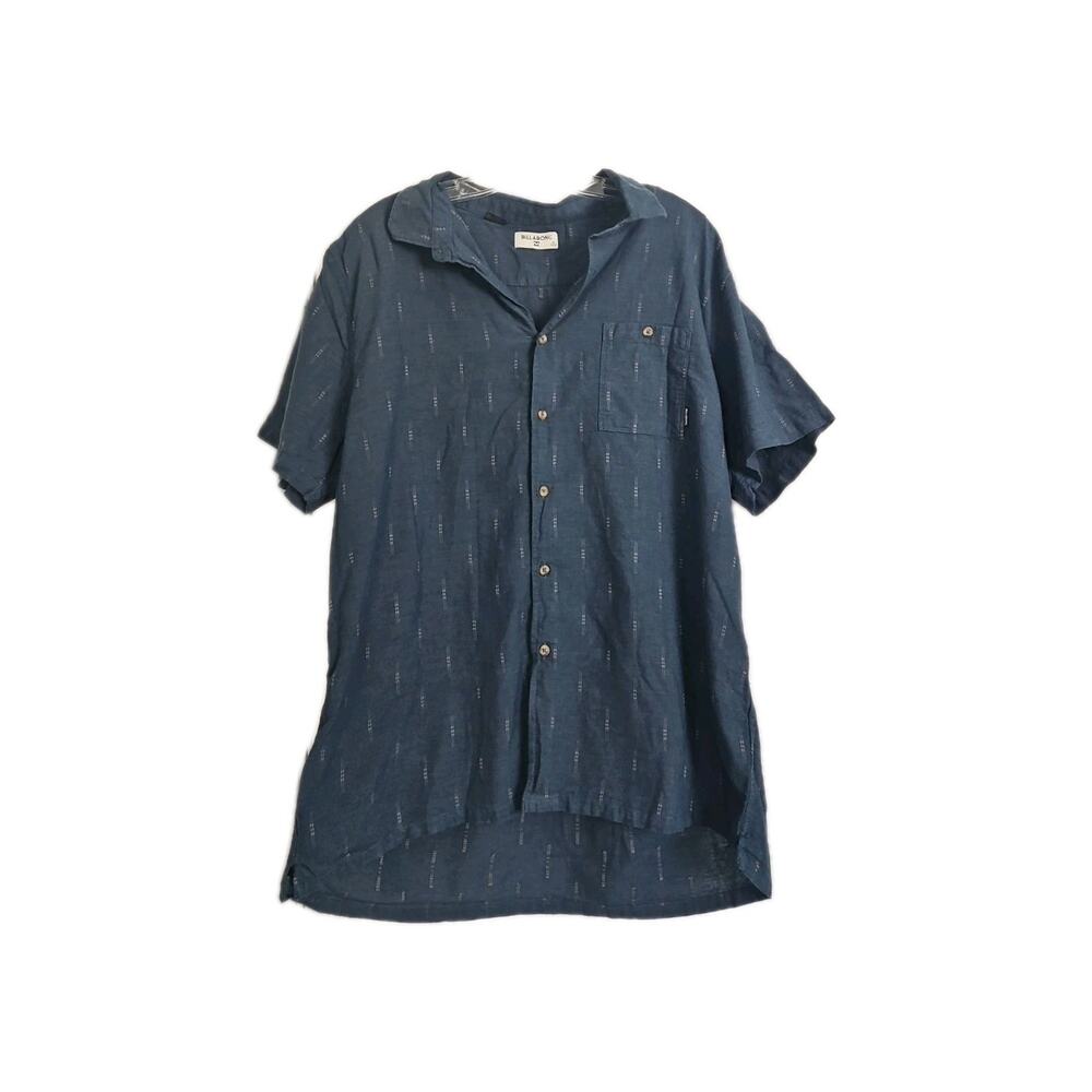 BILLABONG Men's Short Sleeve Button Shirt Navy‎ Size Extra Large